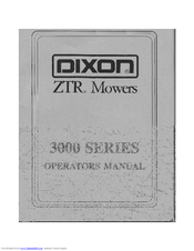 Dixon Ztr 3362 Lawn Mower User Manual